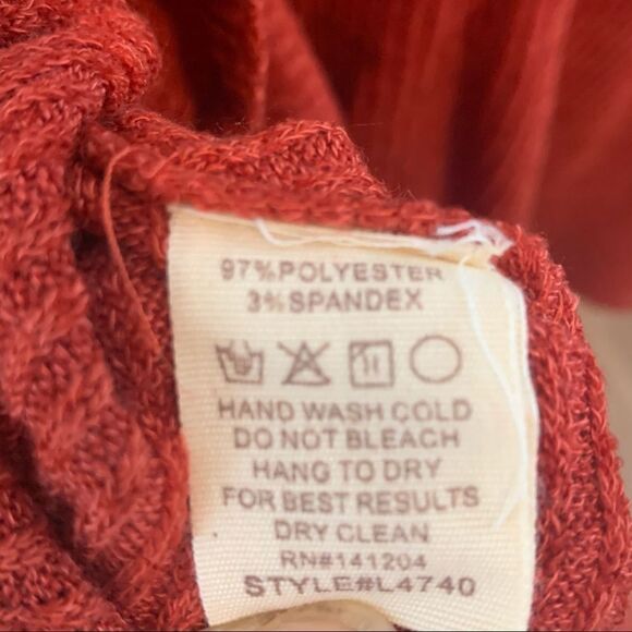 Hem & Thread rust ribbed lightweight sweater dress - Picture 7 of 9